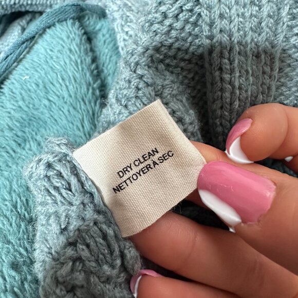 Anthro Guinevere cable knit sweater XS dark teal - Picture 5 of 5